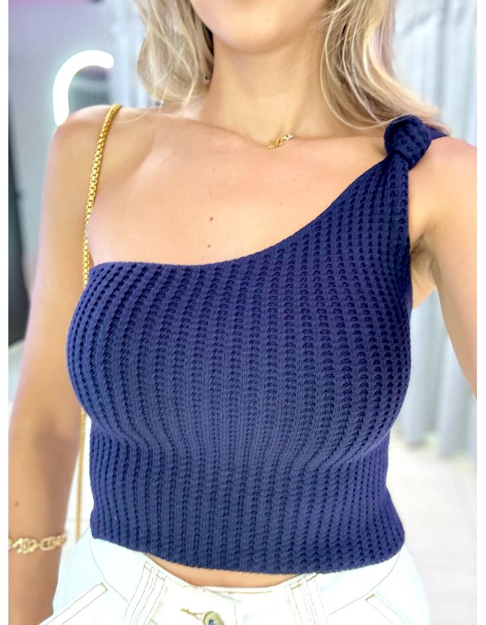 CROPPED TRICOT NÓZINHO AZ... - MOOD STORE