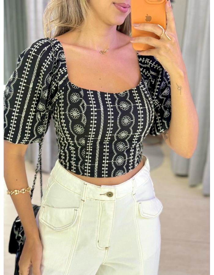 MAXI CROPPED LAISE PRETO - MOOD STORE