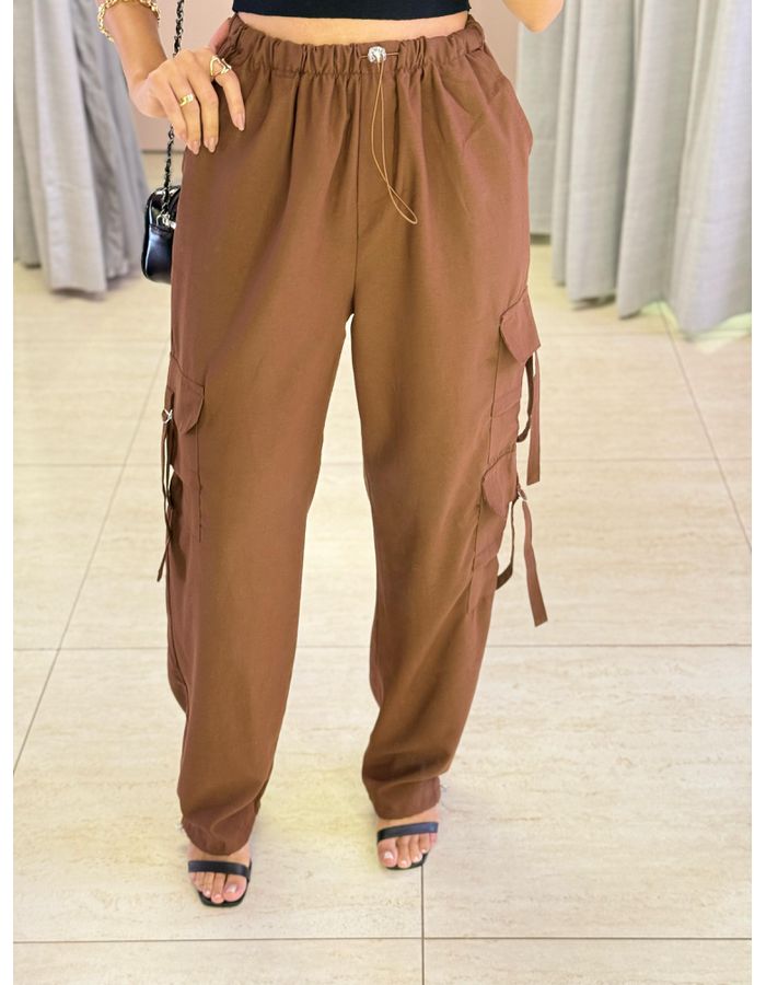 CALÇA CARGO ELASTICO MARR... - MOOD STORE