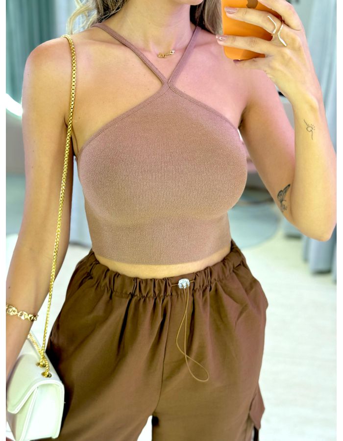 CROPPED EVA MARROM - MOOD STORE
