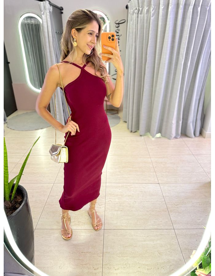 VESTIDO NICOLY MARSALA - MOOD STORE