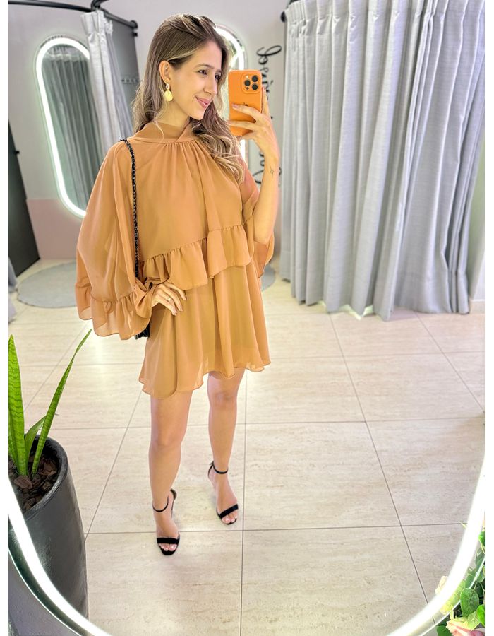 VESTIDO REBECA MARROM - MOOD STORE