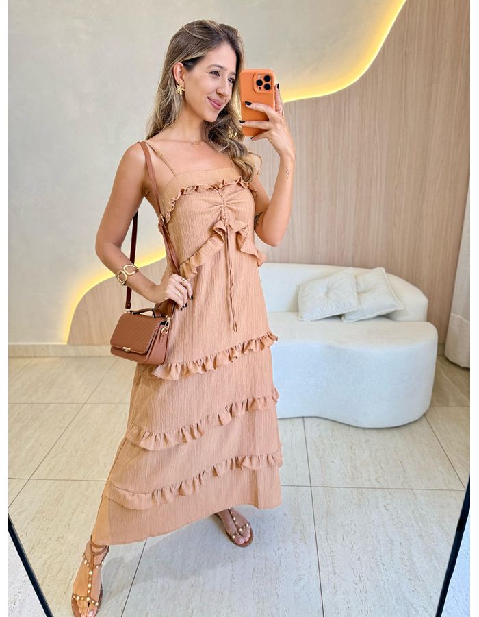 VESTIDO BOHO CHIC NUDE - MOOD STORE