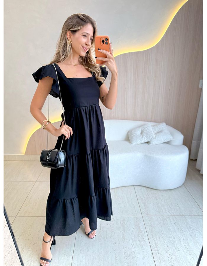 VESTIDO TRICOLINE BABADOS... - MOOD STORE