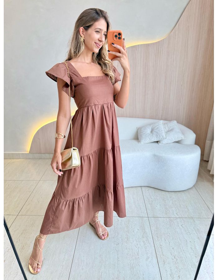 VESTIDO TRICOLINE BABADOS... - MOOD STORE