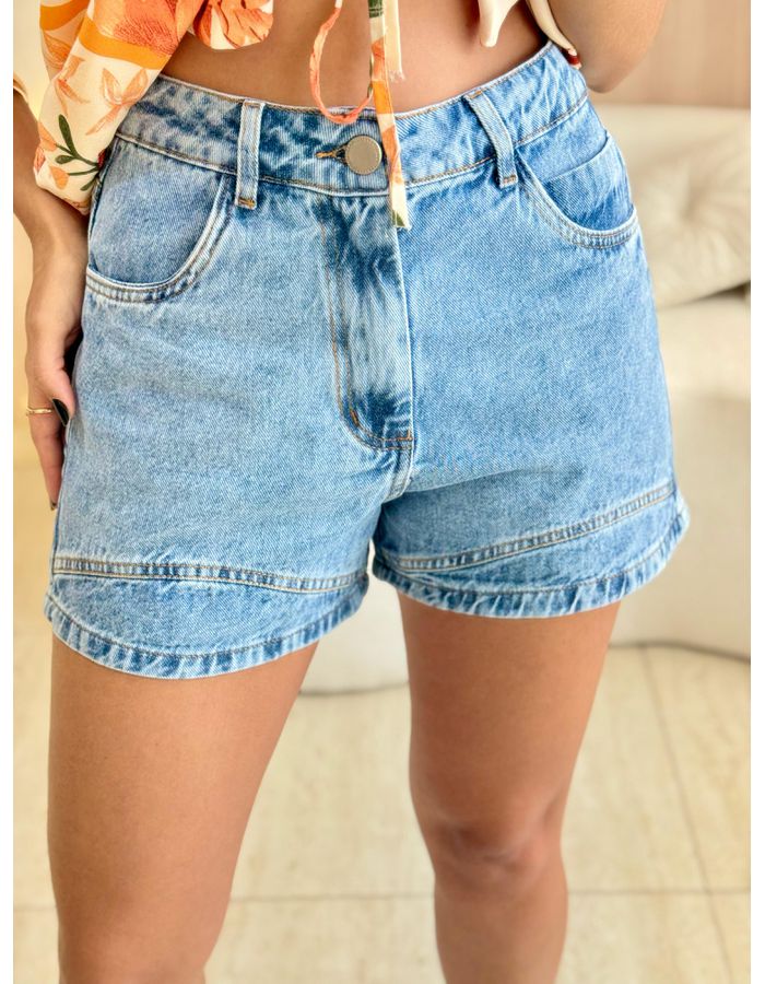 SHORT COSTURA BARRA JEANS - MOOD STORE