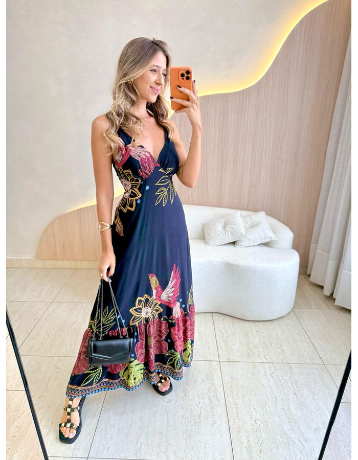 VESTIDO LONGO DENISE PRET - MOOD STORE
