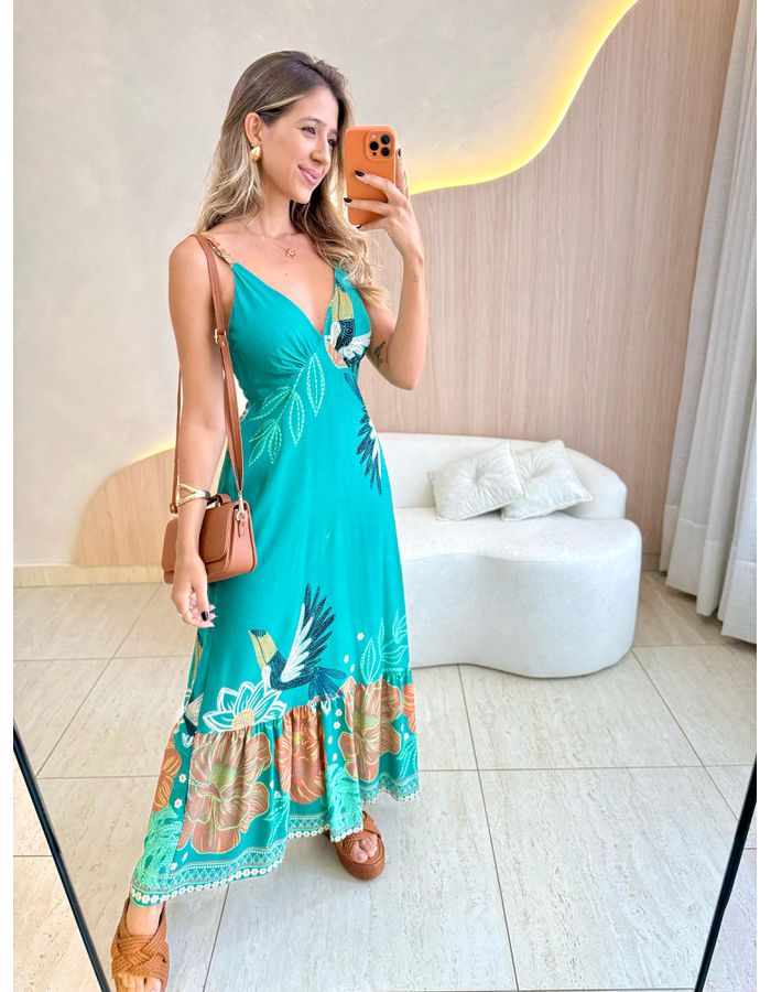 VESTIDO LONGO DENISE VERD - MOOD STORE