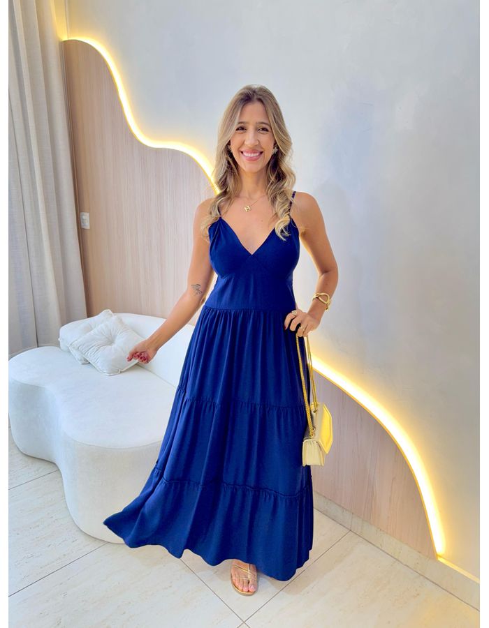 VESTIDO MIKAELY AZUL MARI... - MOOD STORE
