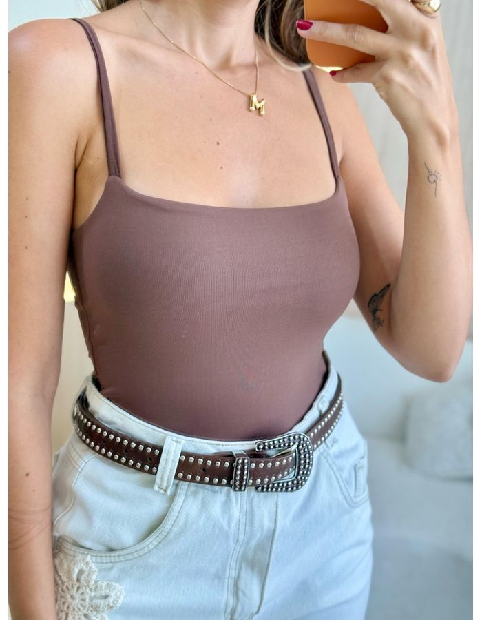 BODY POLIAMIDA MARROM - MOOD STORE