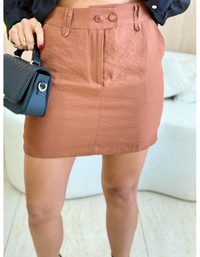 SHORTS SAIA 2 BOTÕES MARR... - MOOD STORE