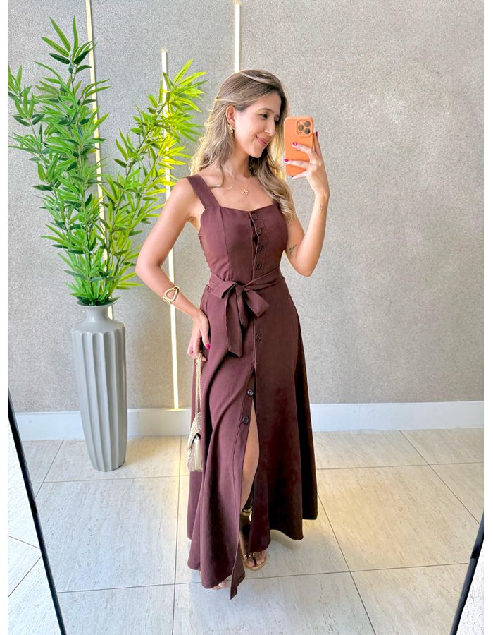 VESTIDO MIDI HELENA MARRO - MOOD STORE