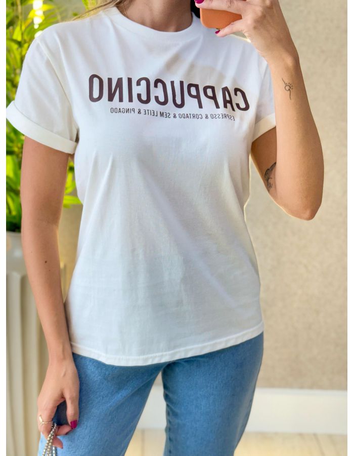 T-SHIRT CAPPUCINO OFF - MOOD STORE