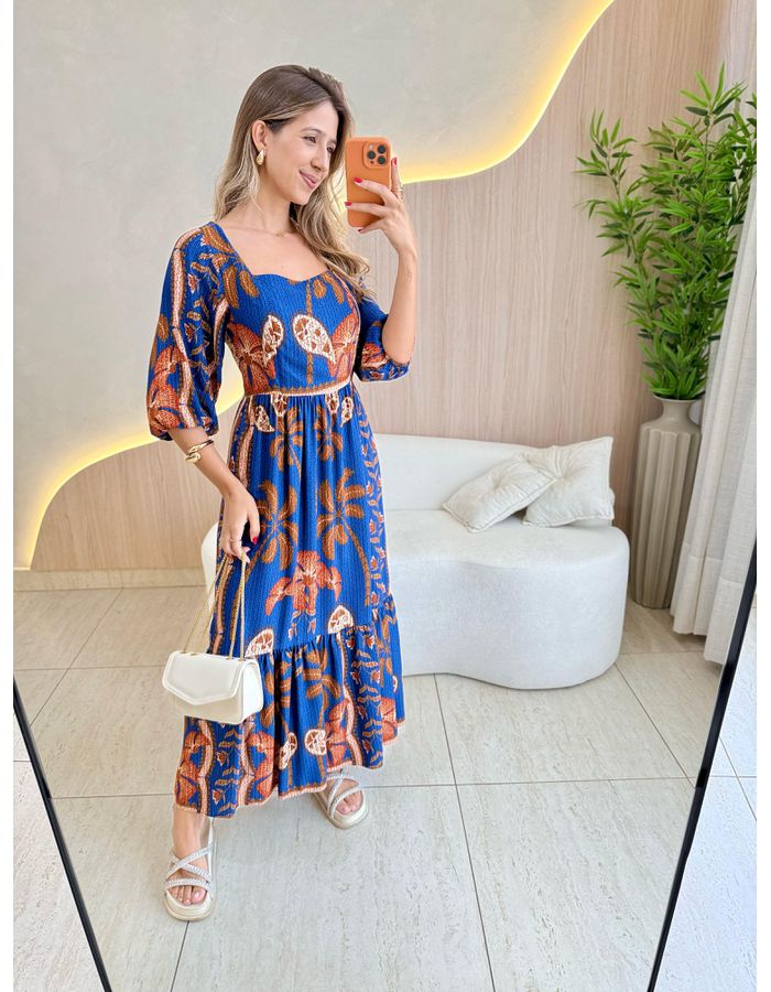 VESTIDO LONGO ANABELE AZU... - MOOD STORE