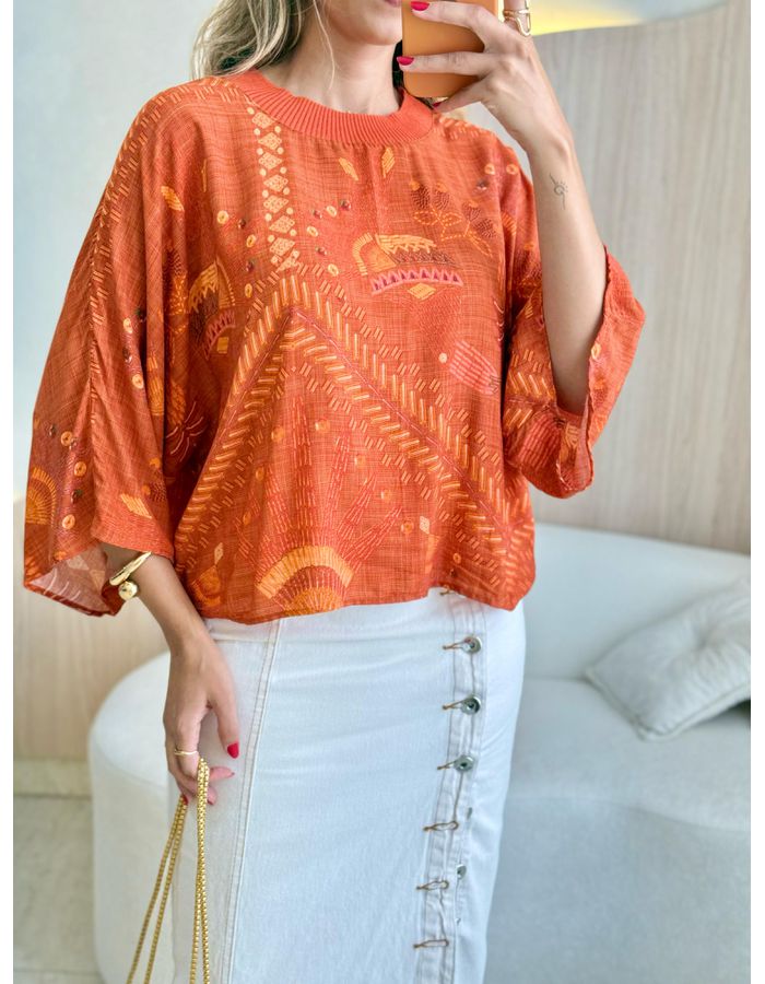 BLUSA CROPPED TATI TERRA ... - MOOD STORE