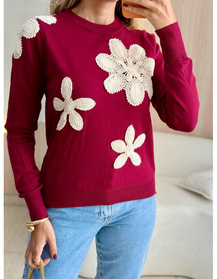 BLUSA TRICOT TAIS MARSALA - MOOD STORE