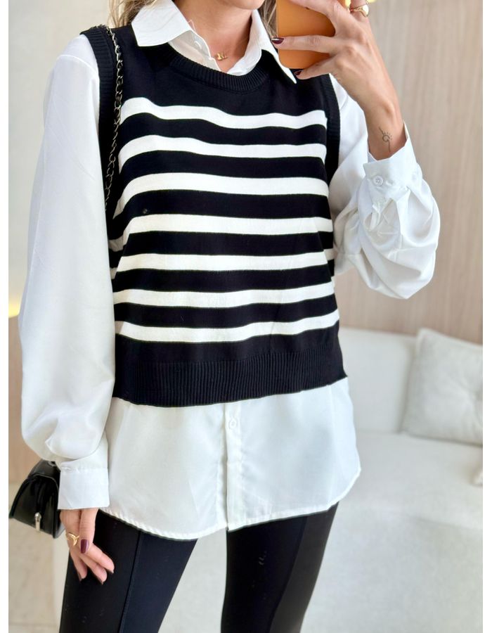 CONJUNTO CAMISA LUNA PRET... - MOOD STORE