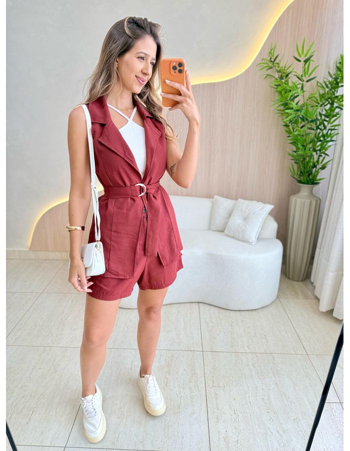CONJUNTO SHORT COLETE TEL... - MOOD STORE