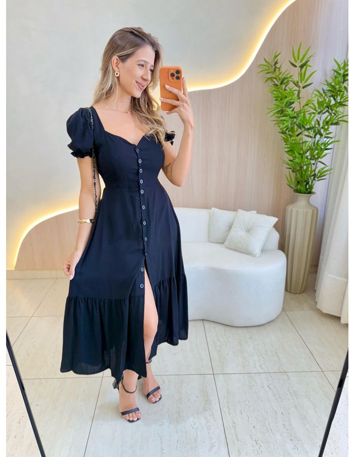 VESTIDO MIDI DANDARA PRET - MOOD STORE