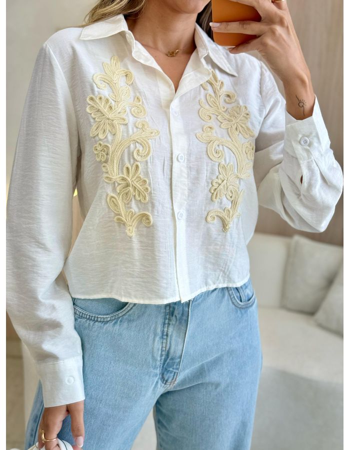BLUSA CAMISA AURORA OFF - MOOD STORE