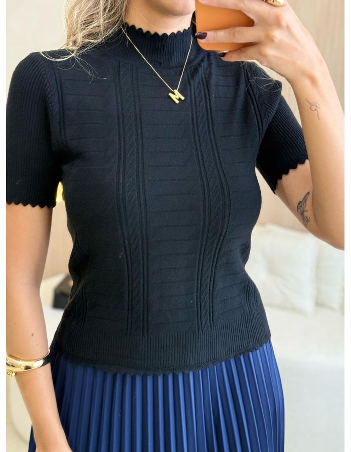 BLUSA TRICOT MELINDA PRET - MOOD STORE