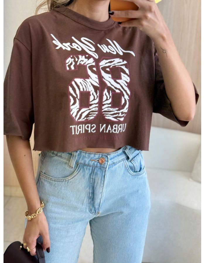 BLUSA CROPPED NEW YORK MA... - MOOD STORE