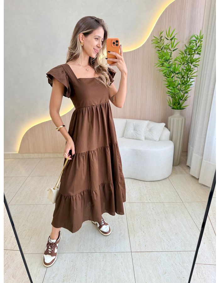 VESTIDO TRICOLINE BABADOS... - MOOD STORE