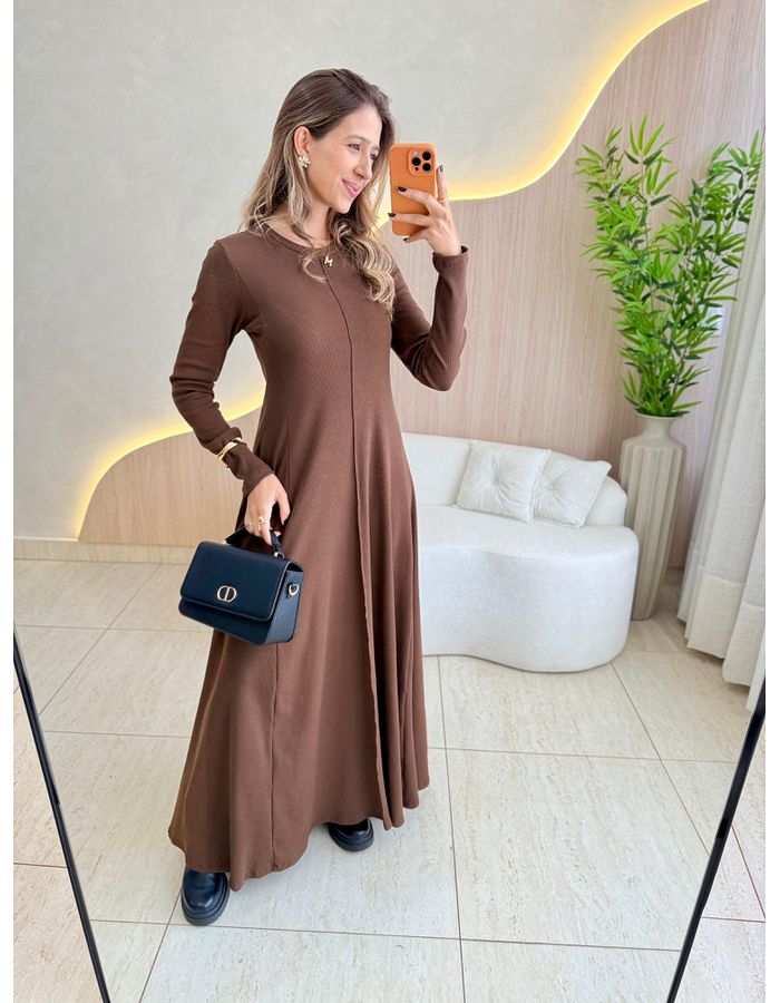 VESTIDO YASMIN CANELADO M... - MOOD STORE