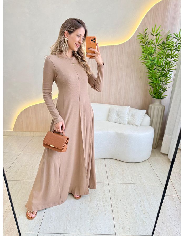 VESTIDO YASMIN CANELADO M... - MOOD STORE