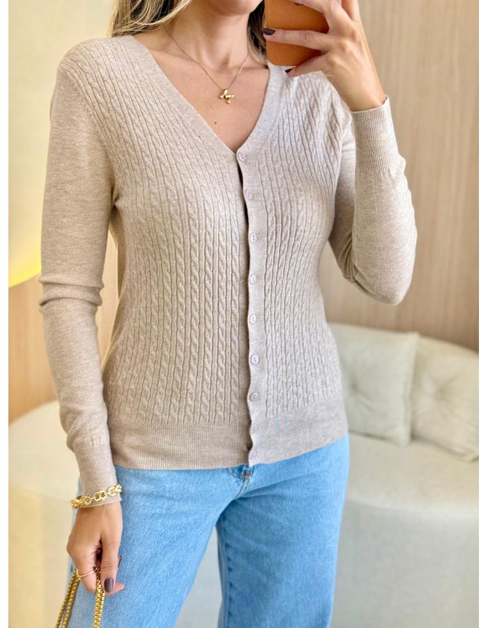 BLUSA CARDIGAN LÃZINHA AR... - MOOD STORE
