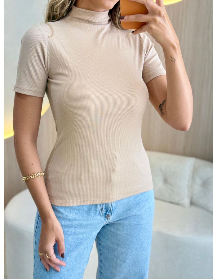 BLUSA CANELADA GOLA ALTA ... - MOOD STORE