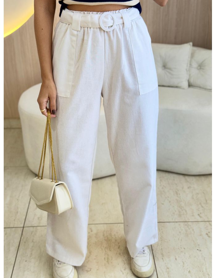 CALÇA LINHO BABI OFF - MOOD STORE