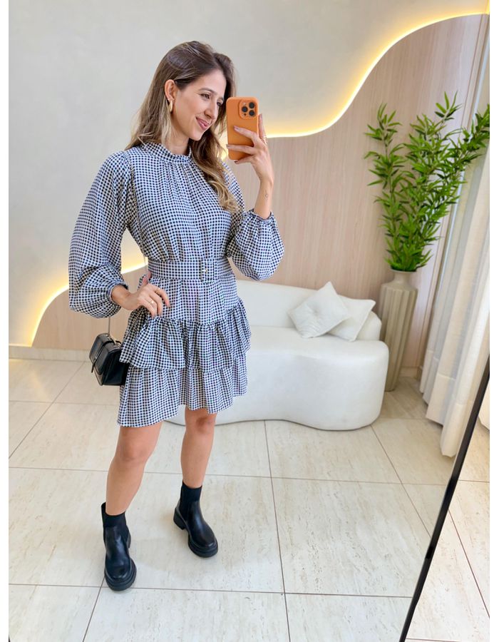 VESTIDO CURTO ISABEL PRET - MOOD STORE