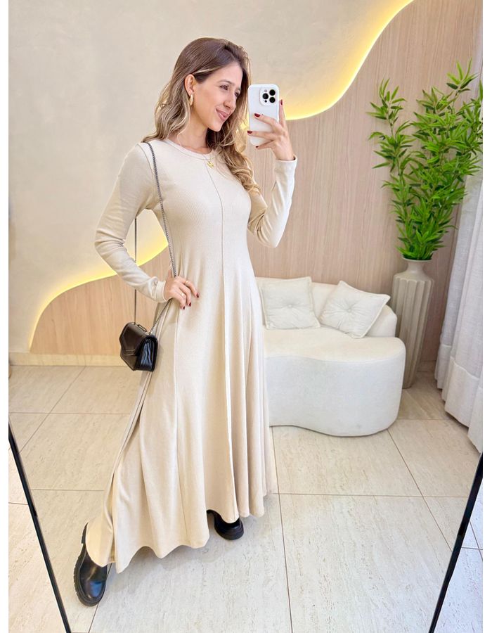 VESTIDO YASMIN CANELADO M... - MOOD STORE