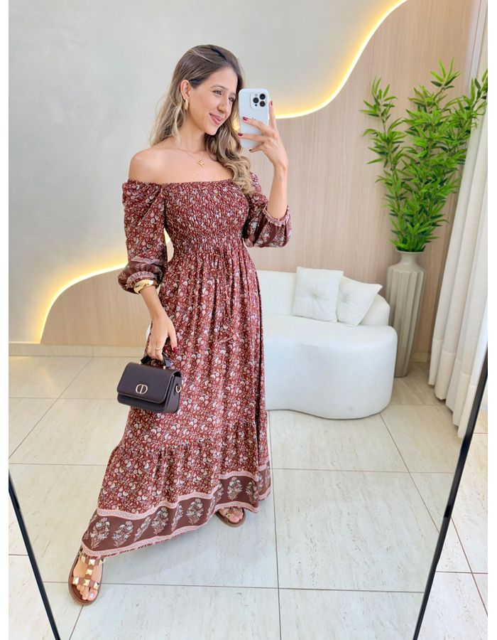 VESTIDO MIDI FERNANDA MAR... - MOOD STORE