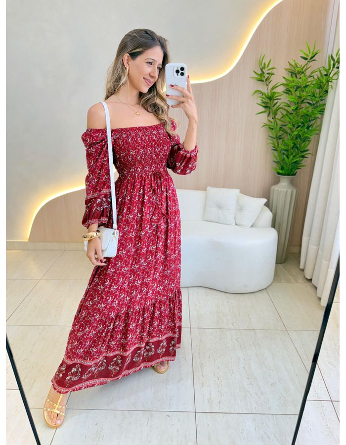 VESTIDO MIDI FERNANDA MAR... - MOOD STORE