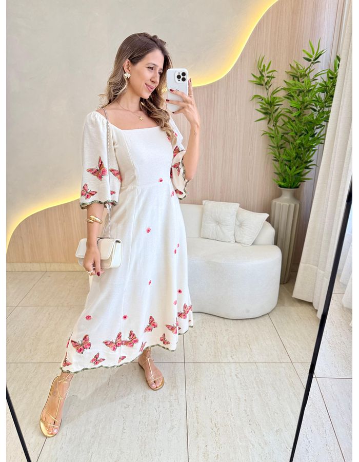 VESTIDO BETE MANGA CRU - MOOD STORE