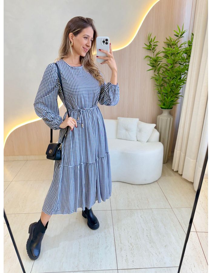 VESTIDO MIDI LELE PRETO - MOOD STORE