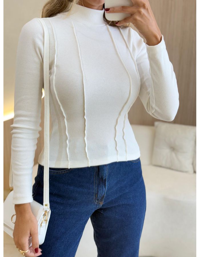 BLUSA MANGA LONGA CANELAD... - MOOD STORE