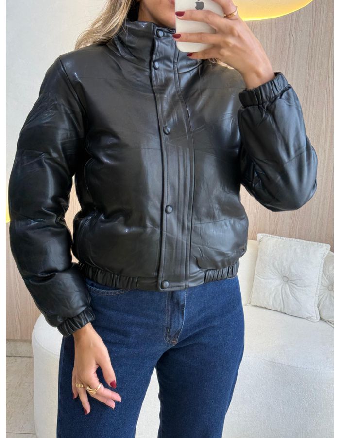 JAQUETA PUFFER ZOE PRETO - MOOD STORE