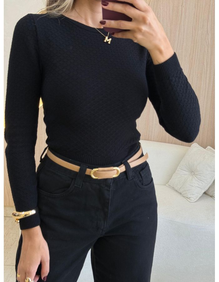 BLUSA CROPPED LOLA PRETO - MOOD STORE