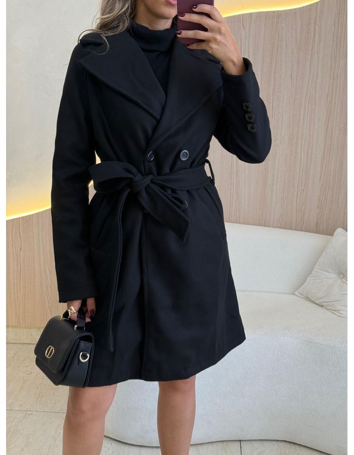 CASACO LÃ BATIDA LIZ PRET... - MOOD STORE