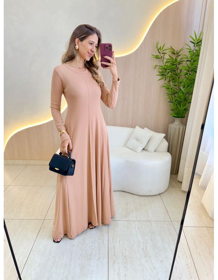 VESTIDO YASMIN CANELADO M... - MOOD STORE