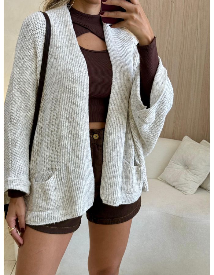 BLUSA CARDIGAN DAIA MESCL - MOOD STORE