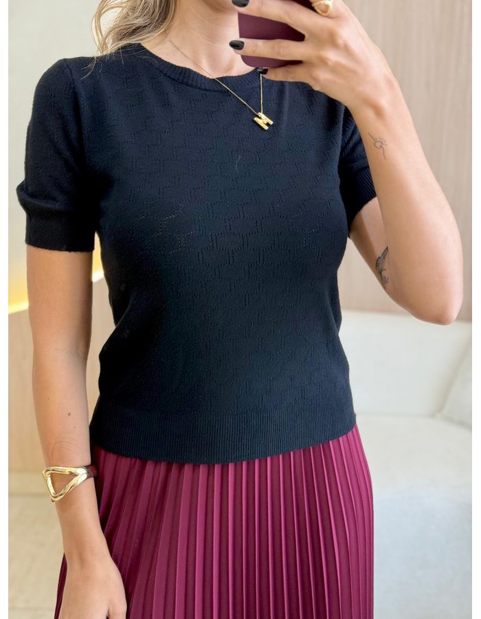 BLUSA TRICOT MARTA PRETO - MOOD STORE