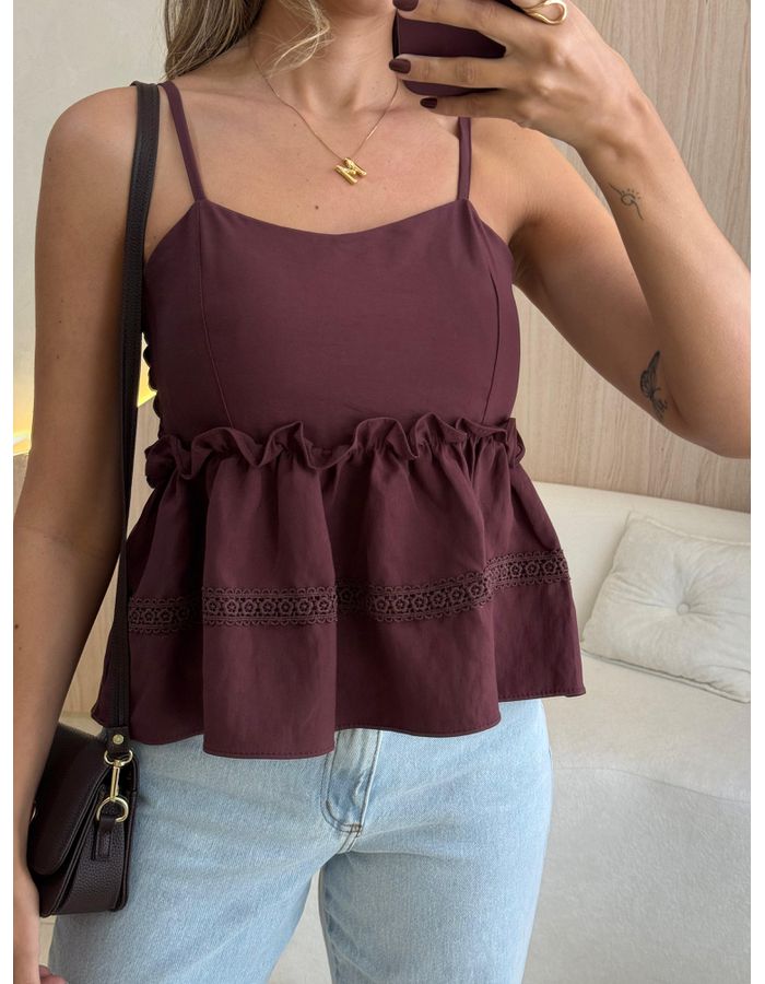 BLUSA CAMILA MARROM - MOOD STORE