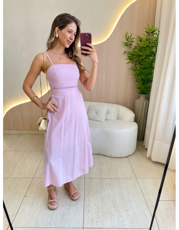 VESTIDO MIDI GISLAINE ROS - MOOD STORE