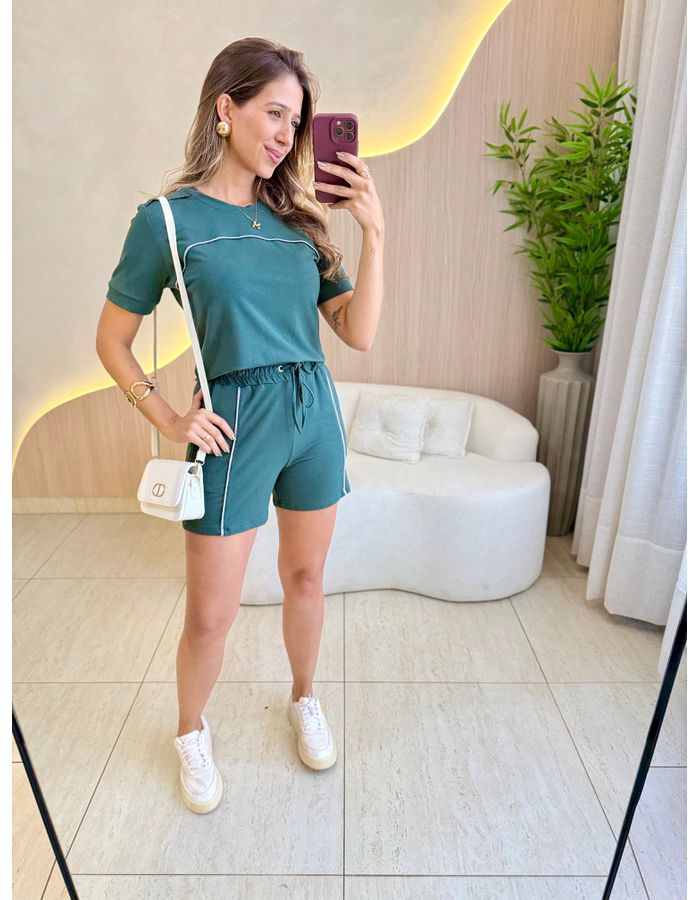 CONJUNTO SHORT KEILA VERD - MOOD STORE