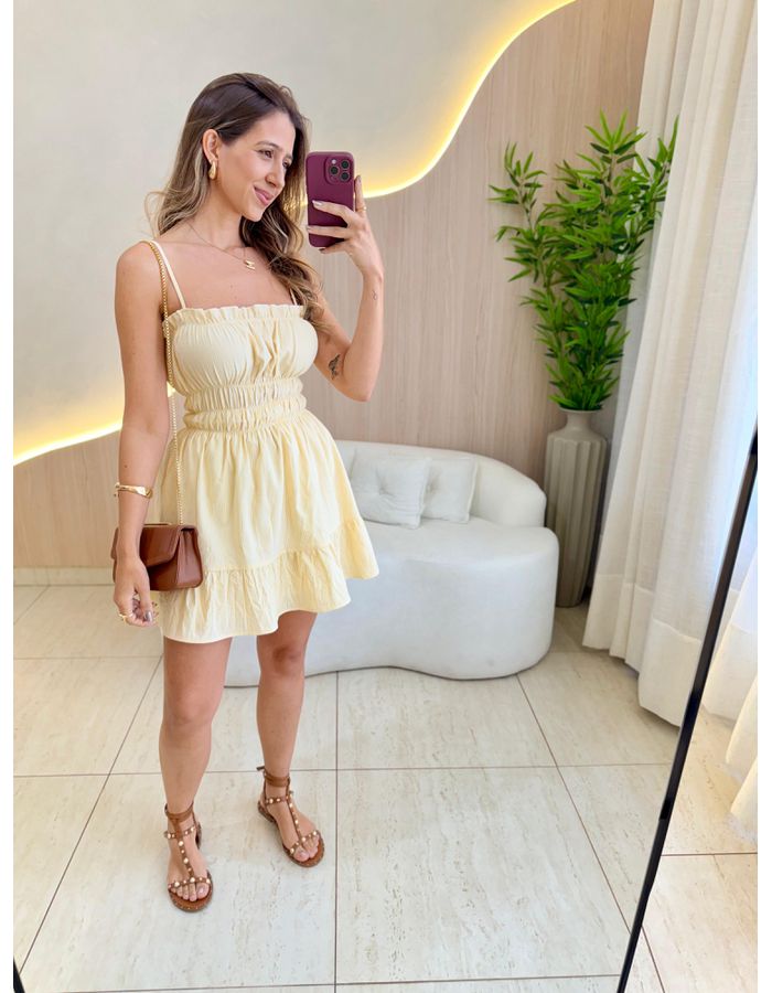 VESTIDO CURTO PATI AMAREL - MOOD STORE