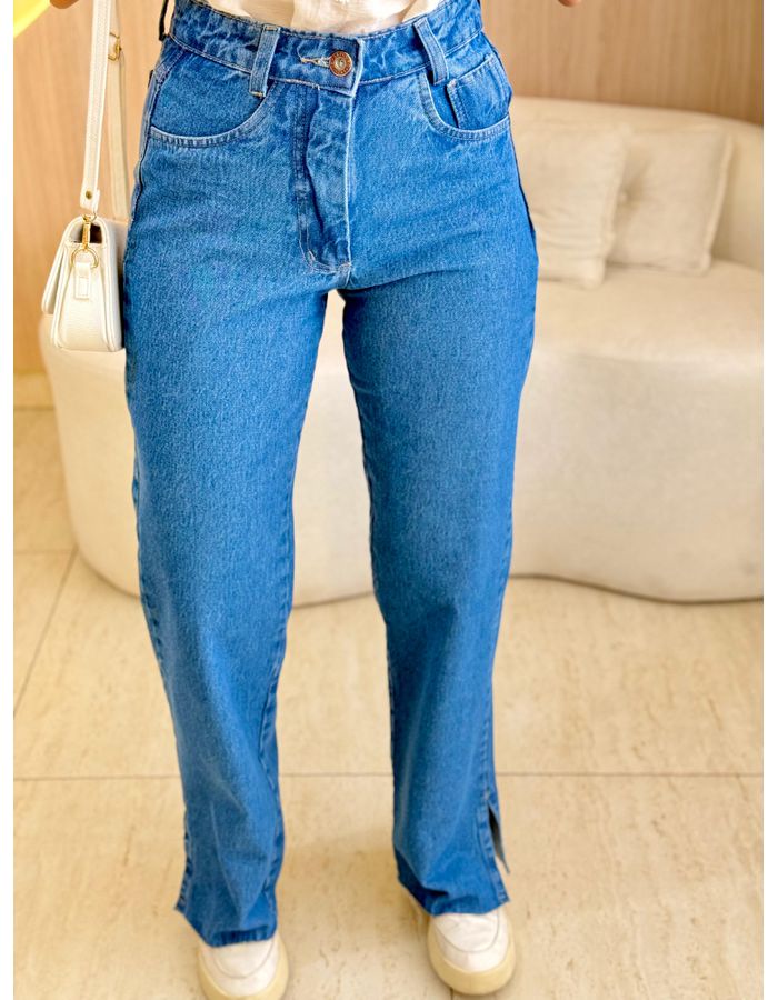 CALÇA WIDE LEG FENDA LASE... - MOOD STORE